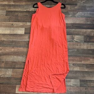 Cuyana Vibrant Coral Maxi Dress
